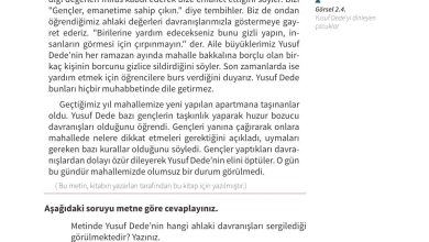 6. Sınıf Meb Yayınları Ahlak Ve Vatandaşlık Eğitimi Ders Kitabı Sayfa 59 Cevapları