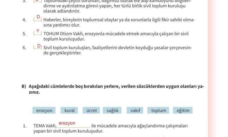 5. Sınıf Meb Yayınları 2. Kitap Ahlak Ve Vatandaşlık Eğitimi Ders Kitabı Sayfa 174 Cevapları