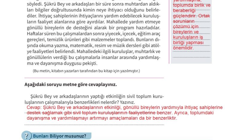 5. Sınıf Meb Yayınları 2. Kitap Ahlak Ve Vatandaşlık Eğitimi Ders Kitabı Sayfa 169 Cevapları