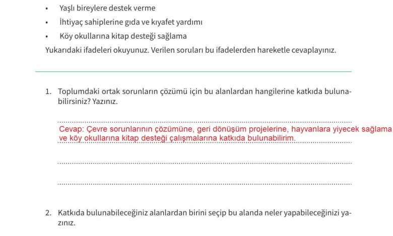 5. Sınıf Meb Yayınları 2. Kitap Ahlak Ve Vatandaşlık Eğitimi Ders Kitabı Sayfa 162 Cevapları