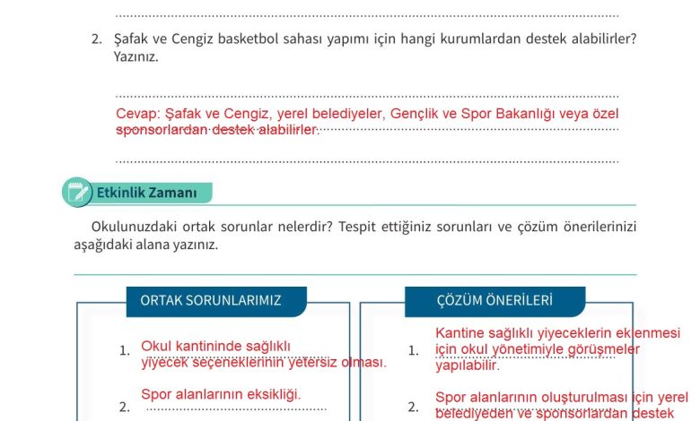 5. Sınıf Meb Yayınları 2. Kitap Ahlak Ve Vatandaşlık Eğitimi Ders Kitabı Sayfa 159 Cevapları