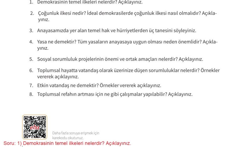 5. Sınıf Meb Yayınları 2. Kitap Ahlak Ve Vatandaşlık Eğitimi Ders Kitabı Sayfa 152 Cevapları