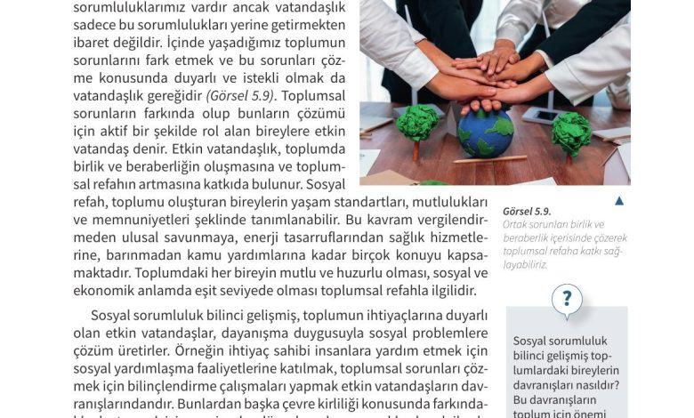 5. Sınıf Meb Yayınları 2. Kitap Ahlak Ve Vatandaşlık Eğitimi Ders Kitabı Sayfa 147 Cevapları