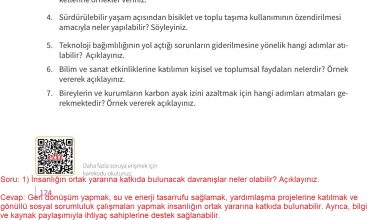 5. Sınıf Meb Yayınları 2. Kitap Ahlak Ve Vatandaşlık Eğitimi Ders Kitabı Sayfa 124 Cevapları