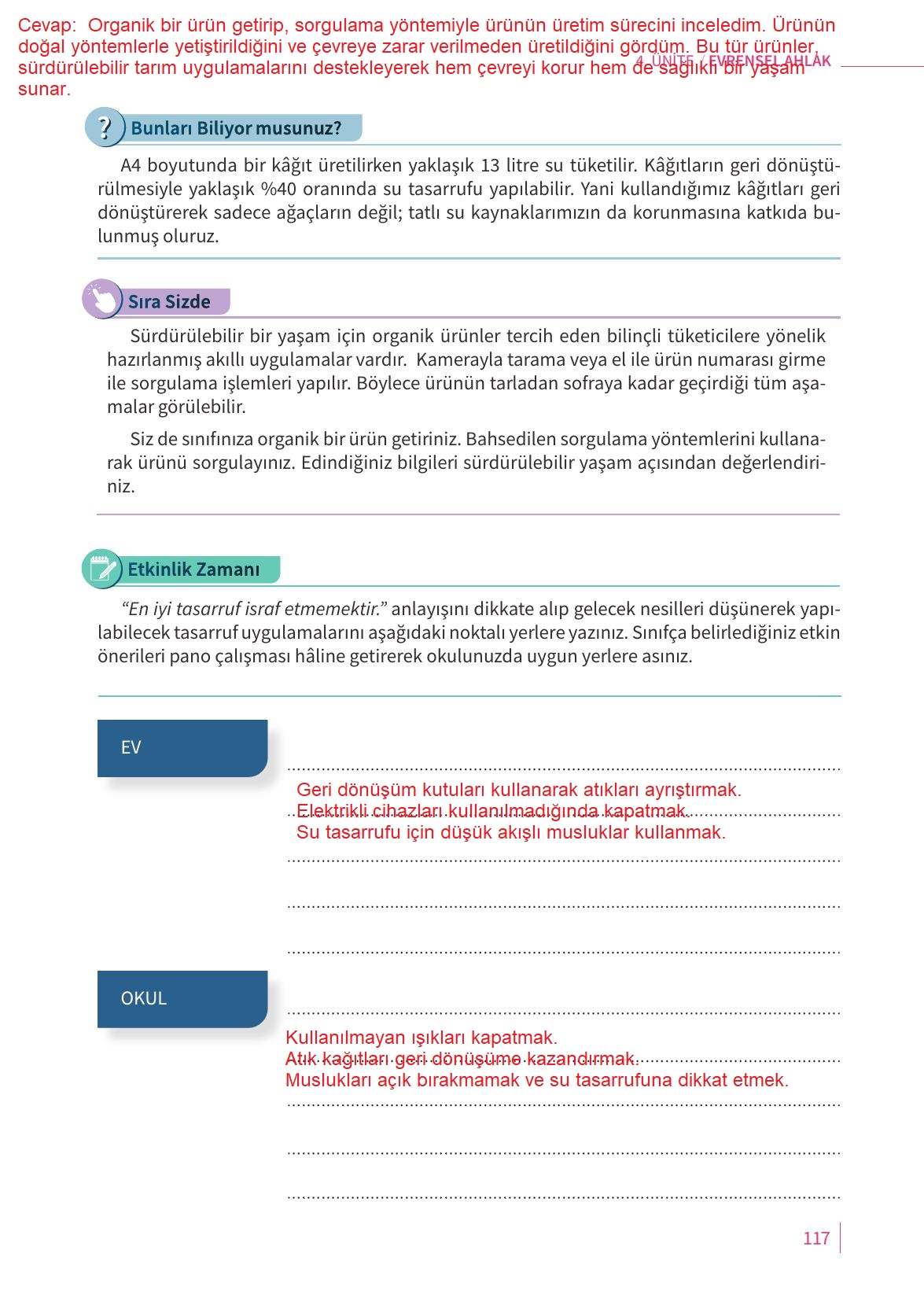 5. Sınıf Meb Yayınları 2. Kitap Ahlak Ve Vatandaşlık Eğitimi Ders Kitabı Sayfa 117 Cevapları