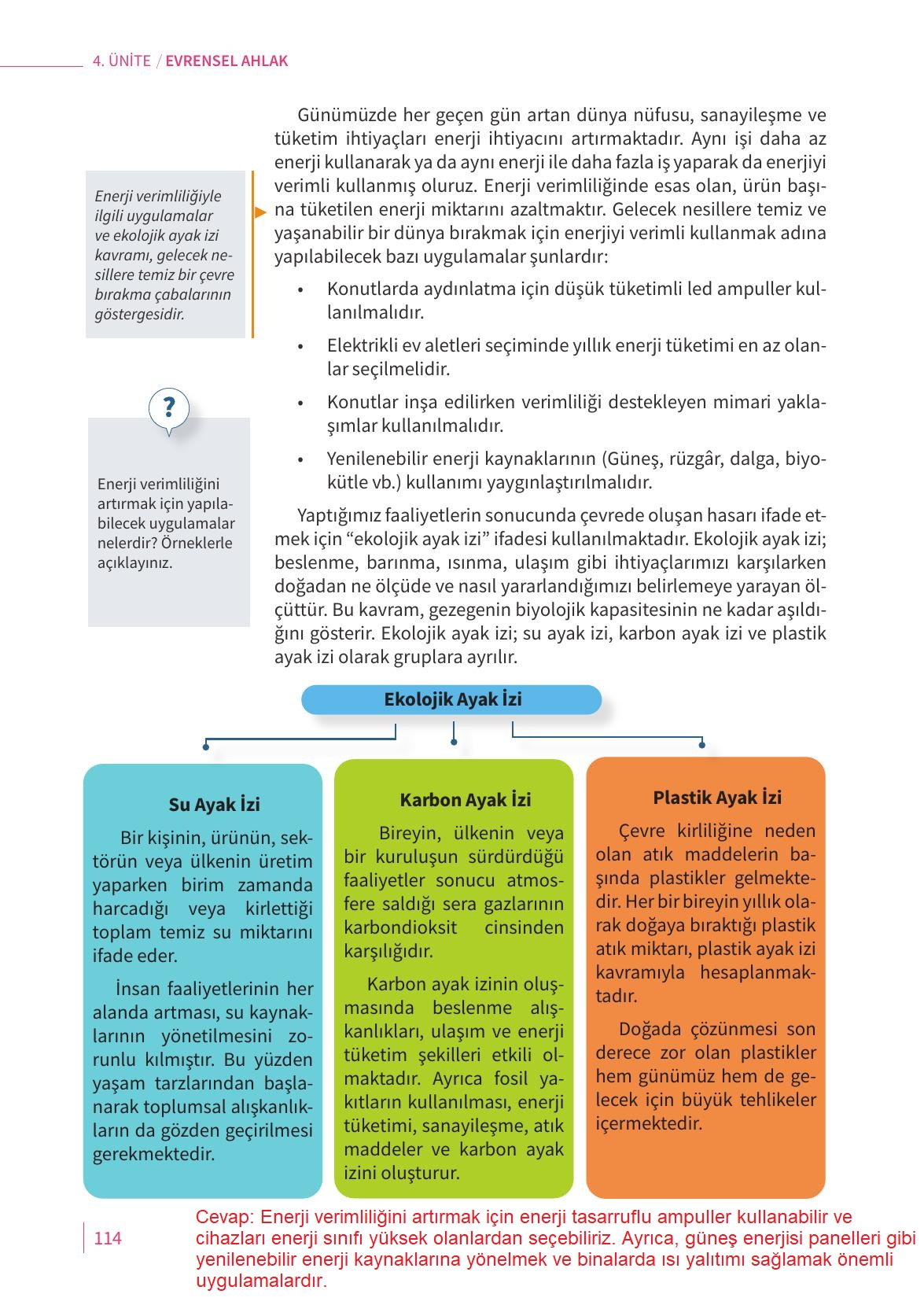 5. Sınıf Meb Yayınları 2. Kitap Ahlak Ve Vatandaşlık Eğitimi Ders Kitabı Sayfa 114 Cevapları