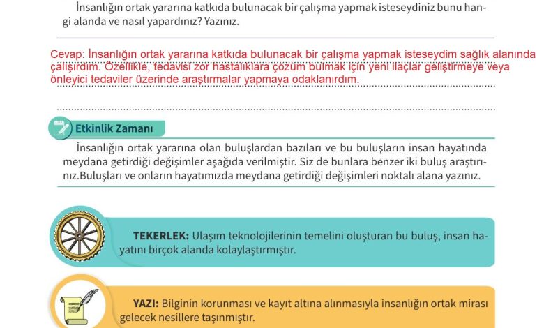 5. Sınıf Meb Yayınları 2. Kitap Ahlak Ve Vatandaşlık Eğitimi Ders Kitabı Sayfa 99 Cevapları