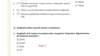 5. Sınıf Meb Yayınları 2. Kitap Ahlak Ve Vatandaşlık Eğitimi Ders Kitabı Sayfa 91 Cevapları