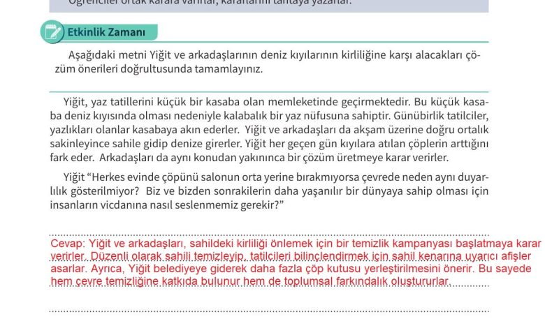 6. Sınıf Meb Yayınları 2. Kitap Ahlak Ve Vatandaşlık Eğitimi Ders Kitabı Sayfa 58 Cevapları