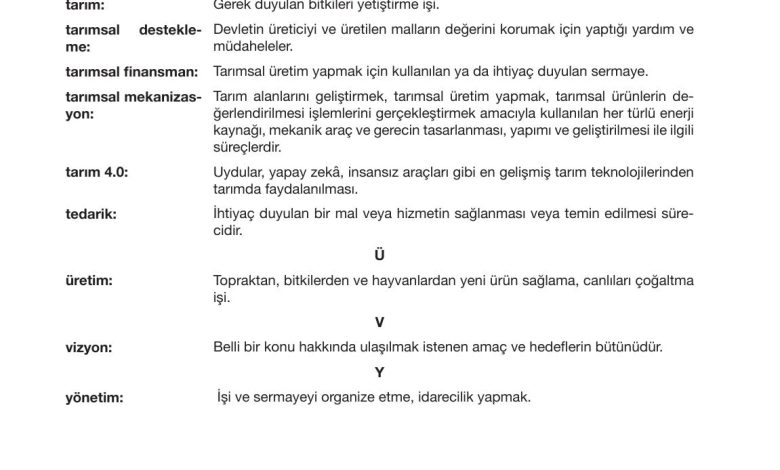 10. Sınıf Meb Yayınları Sürdürülebilir Tarım Ve Gıda Güvenliği Ders Kitabı Sayfa 134 Cevapları