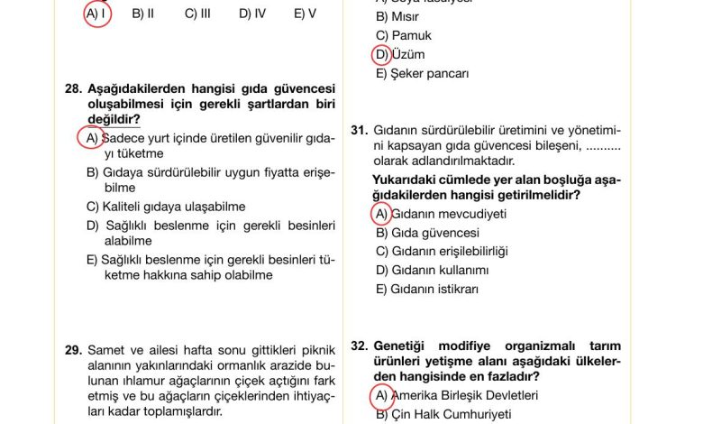 10. Sınıf Meb Yayınları Sürdürülebilir Tarım Ve Gıda Güvenliği Ders Kitabı Sayfa 130 Cevapları