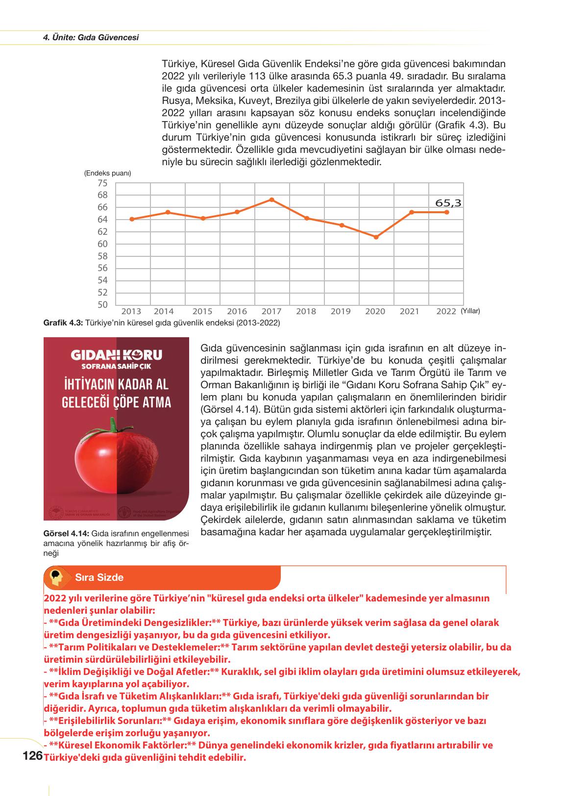 10. Sınıf Meb Yayınları Sürdürülebilir Tarım Ve Gıda Güvenliği Ders Kitabı Sayfa 126 Cevapları