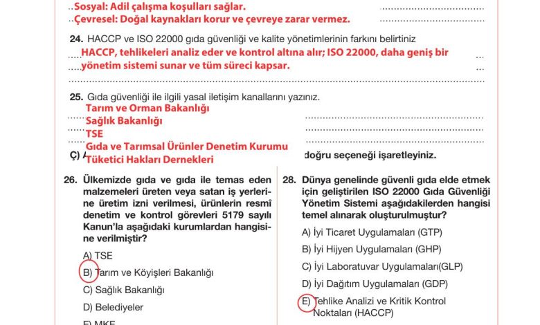 10. Sınıf Meb Yayınları Sürdürülebilir Tarım Ve Gıda Güvenliği Ders Kitabı Sayfa 107 Cevapları