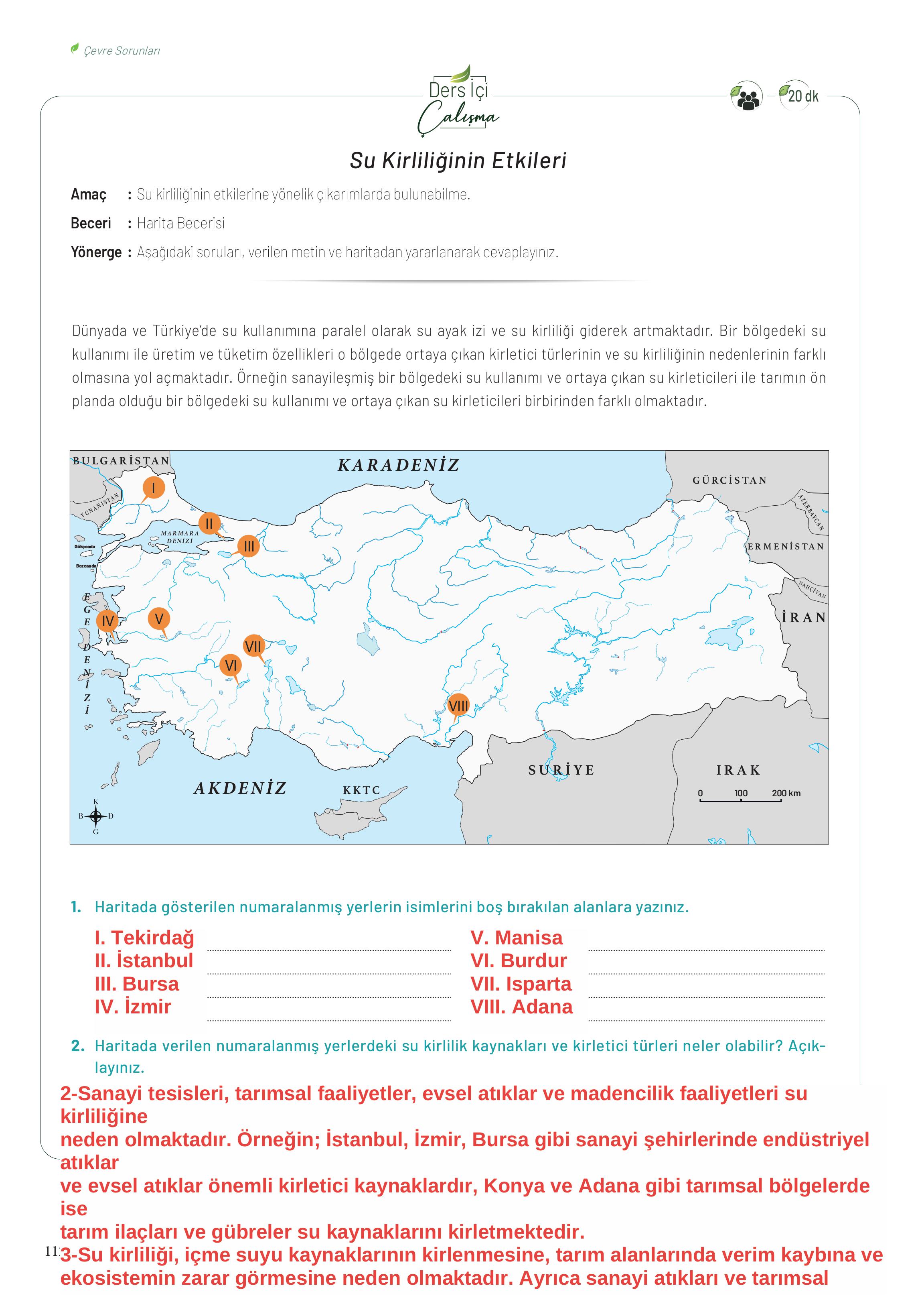 11. Sınıf Meb Yayınları İklim Çevre Ve Yenilikçi Çözümler Ders Kitabı Sayfa 112 Cevapları