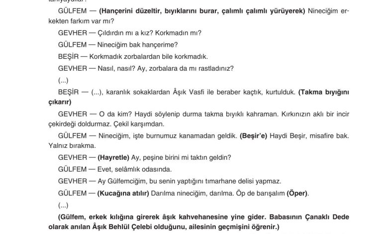 11. Sınıf Gizem Yayınları Türk Dili Ve Edebiyatı Ders Kitabı Sayfa 230 Cevapları