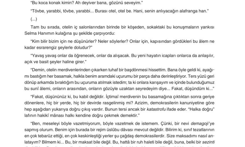 11. Sınıf Gizem Yayınları Türk Dili Ve Edebiyatı Ders Kitabı Sayfa 193 Cevapları