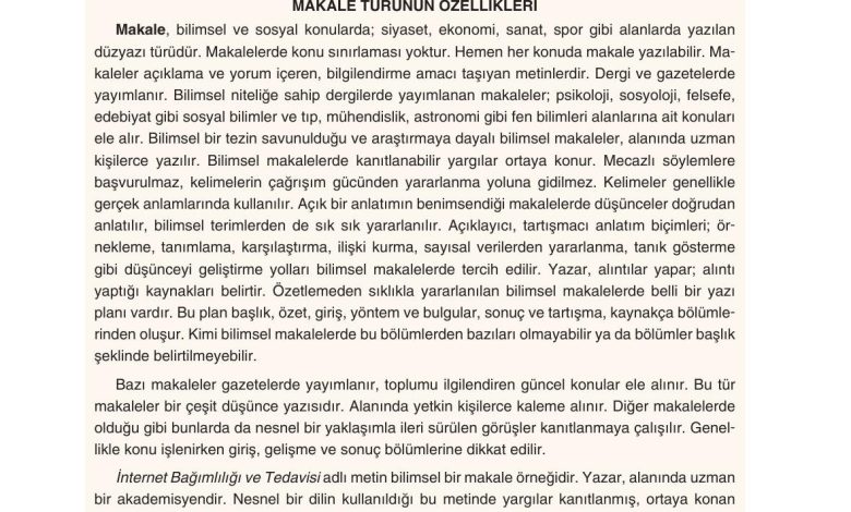 11. Sınıf Gizem Yayınları Türk Dili Ve Edebiyatı Ders Kitabı Sayfa 133 Cevapları