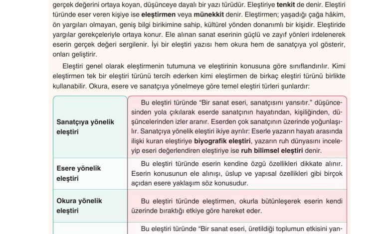 11. Sınıf Gizem Yayınları Türk Dili Ve Edebiyatı Ders Kitabı Sayfa 266 Cevapları