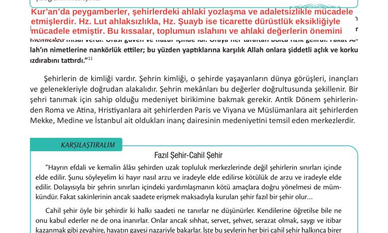 12. Sınıf Meb Yayınları İslam Kültür Ve Medeniyeti Ders Kitabı Sayfa 107 Cevapları