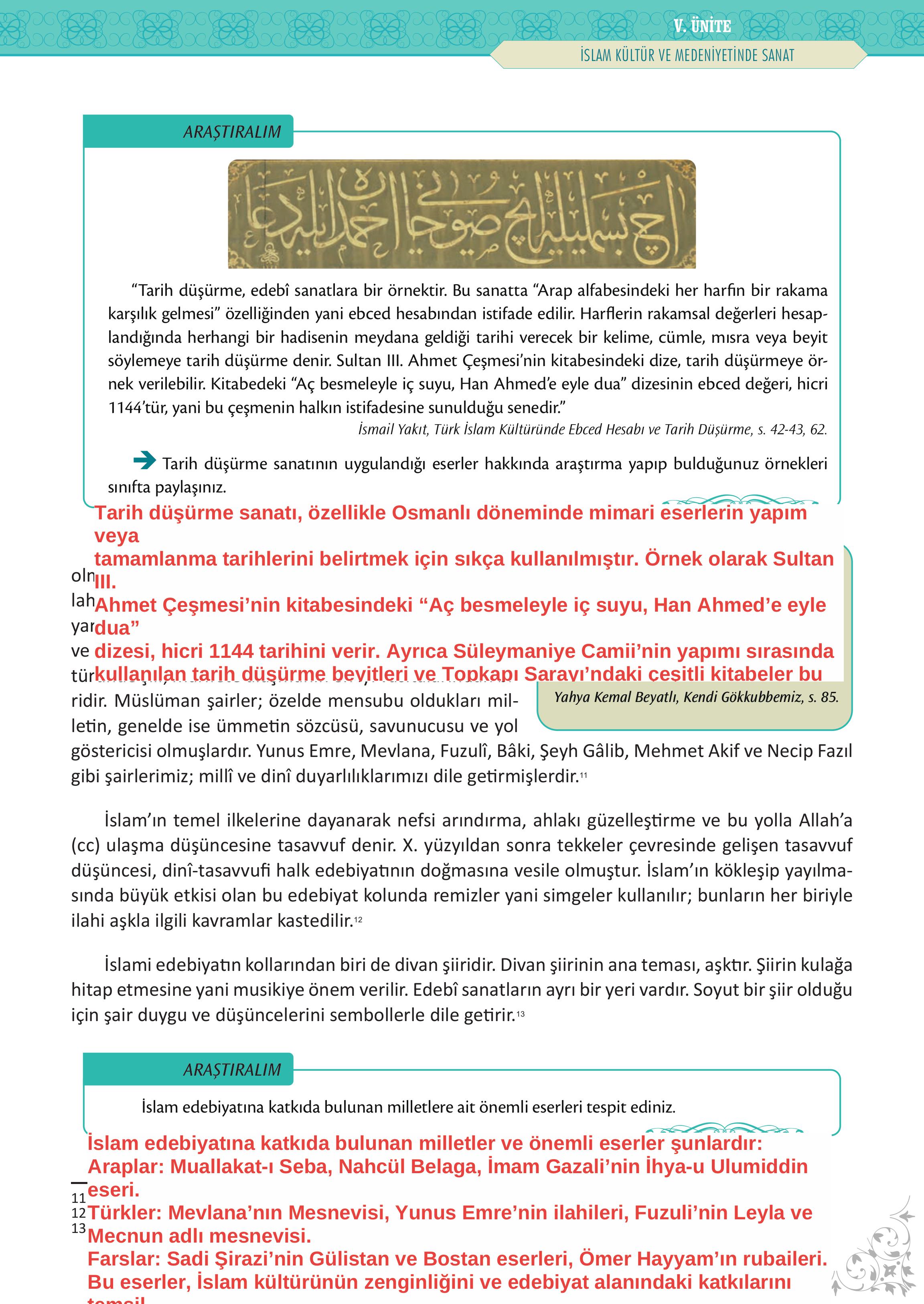 12. Sınıf Meb Yayınları İslam Kültür Ve Medeniyeti Ders Kitabı Sayfa 89 Cevapları