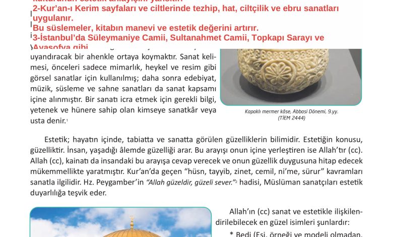 12. Sınıf Meb Yayınları İslam Kültür Ve Medeniyeti Ders Kitabı Sayfa 85 Cevapları