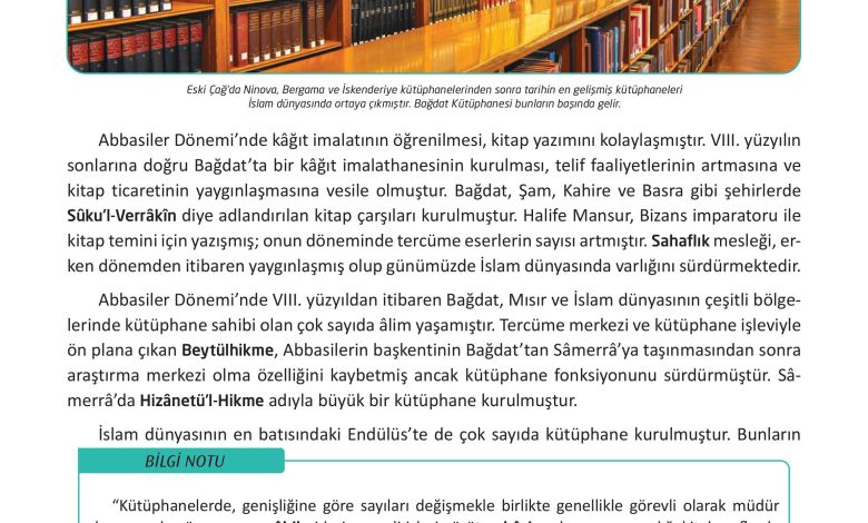 12. Sınıf Meb Yayınları İslam Kültür Ve Medeniyeti Ders Kitabı Sayfa 75 Cevapları