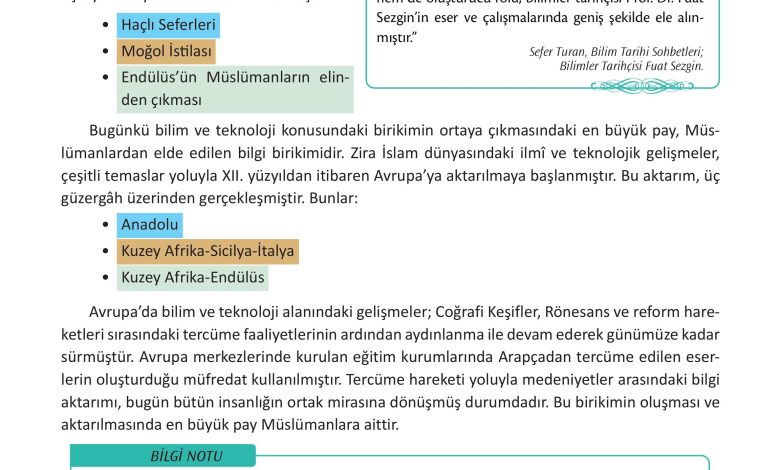 12. Sınıf Meb Yayınları İslam Kültür Ve Medeniyeti Ders Kitabı Sayfa 72 Cevapları