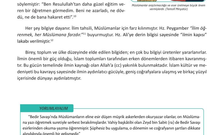 12. Sınıf Meb Yayınları İslam Kültür Ve Medeniyeti Ders Kitabı Sayfa 64 Cevapları