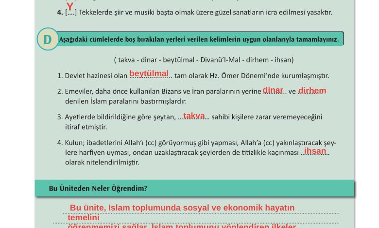 12. Sınıf Meb Yayınları İslam Kültür Ve Medeniyeti Ders Kitabı Sayfa 60 Cevapları