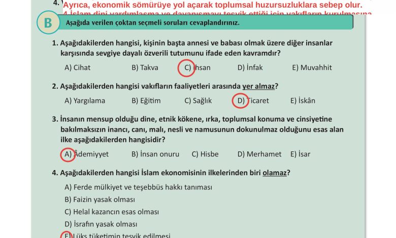 12. Sınıf Meb Yayınları İslam Kültür Ve Medeniyeti Ders Kitabı Sayfa 59 Cevapları