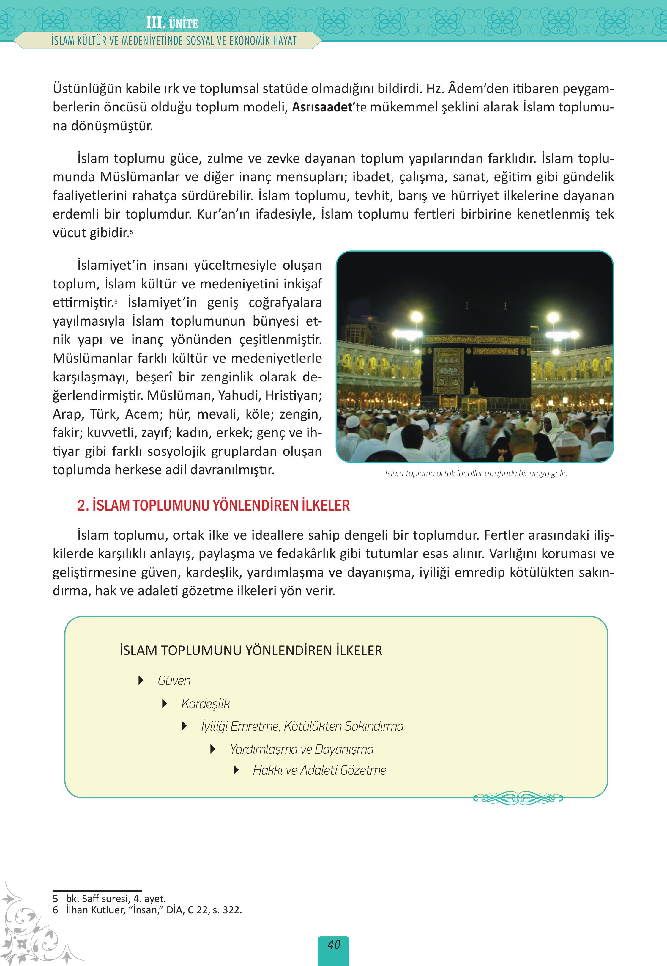 12. Sınıf Meb Yayınları İslam Kültür Ve Medeniyeti Ders Kitabı Sayfa 40 Cevapları