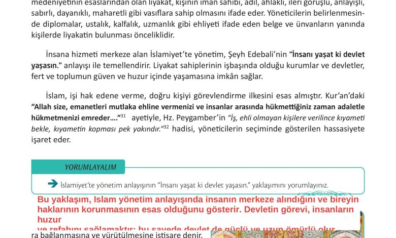 12. Sınıf Meb Yayınları İslam Kültür Ve Medeniyeti Ders Kitabı Sayfa 33 Cevapları