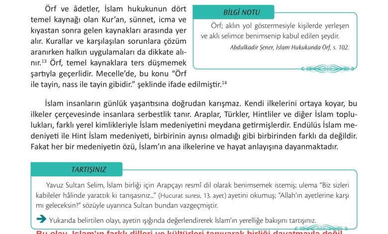 12. Sınıf Meb Yayınları İslam Kültür Ve Medeniyeti Ders Kitabı Sayfa 29 Cevapları