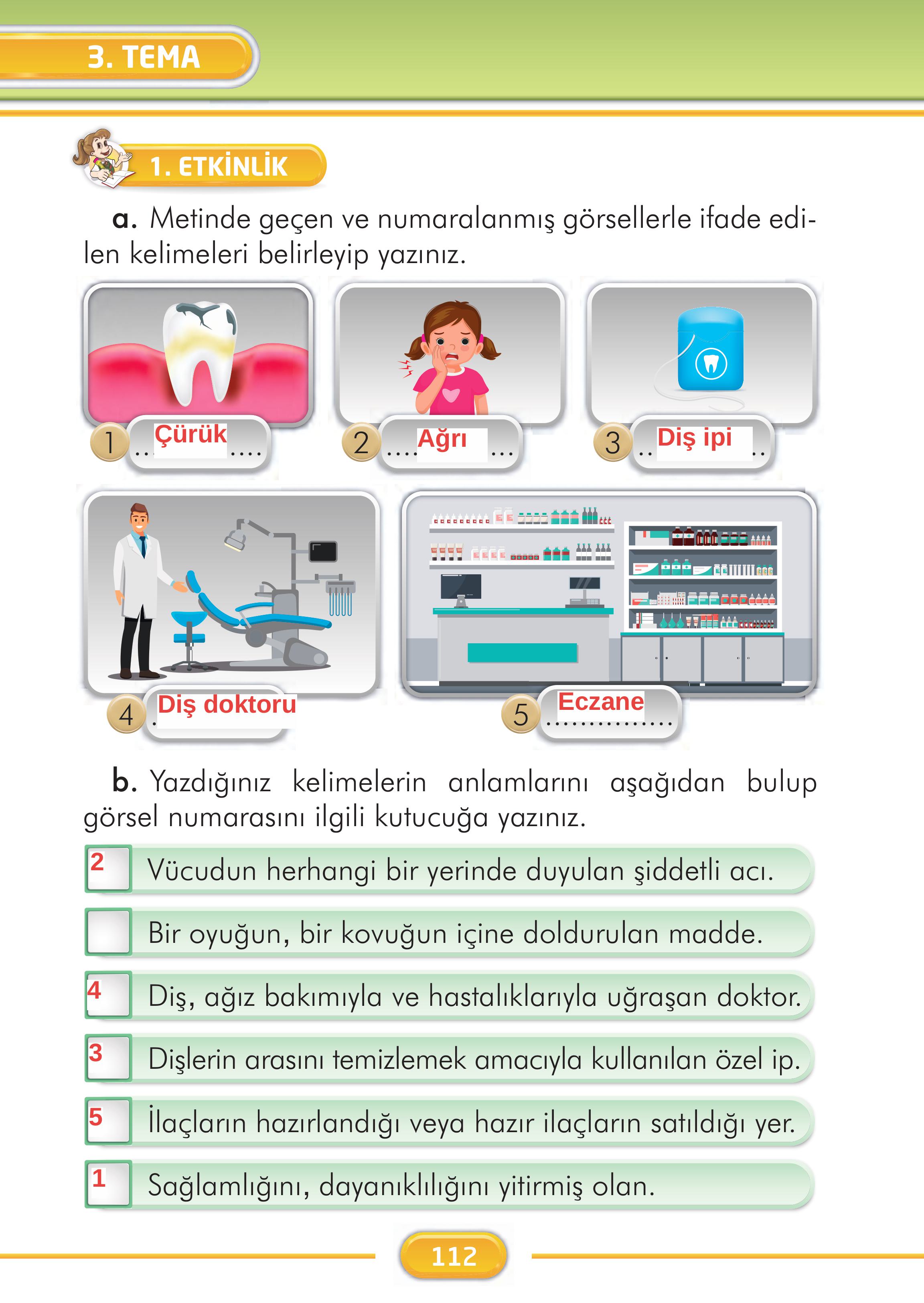 2. Sınıf İlke Yayınları Türkçe Ders Kitabı Sayfa 112 Cevapları