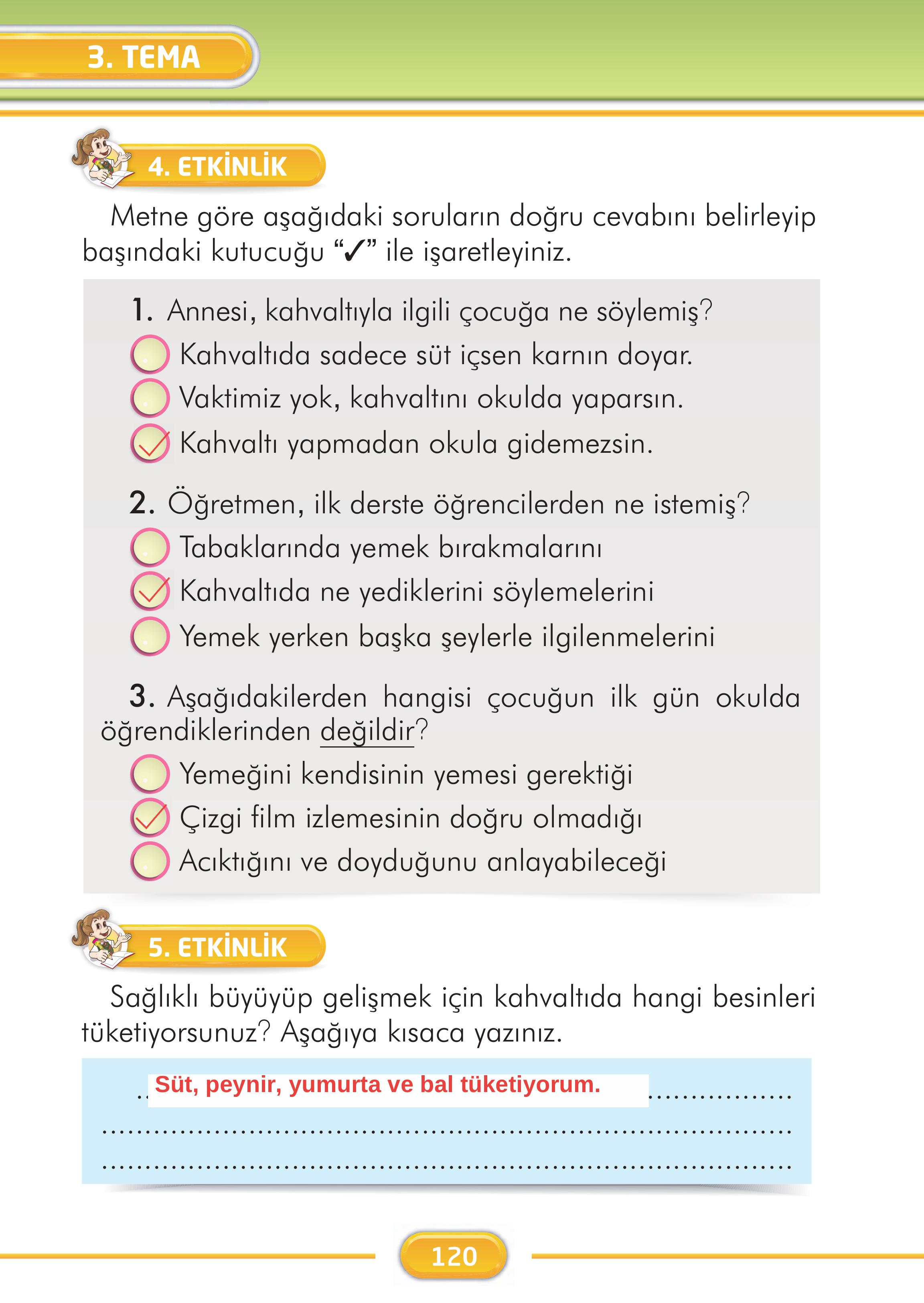 2. Sınıf İlke Yayınları Türkçe Ders Kitabı Sayfa 120 Cevapları