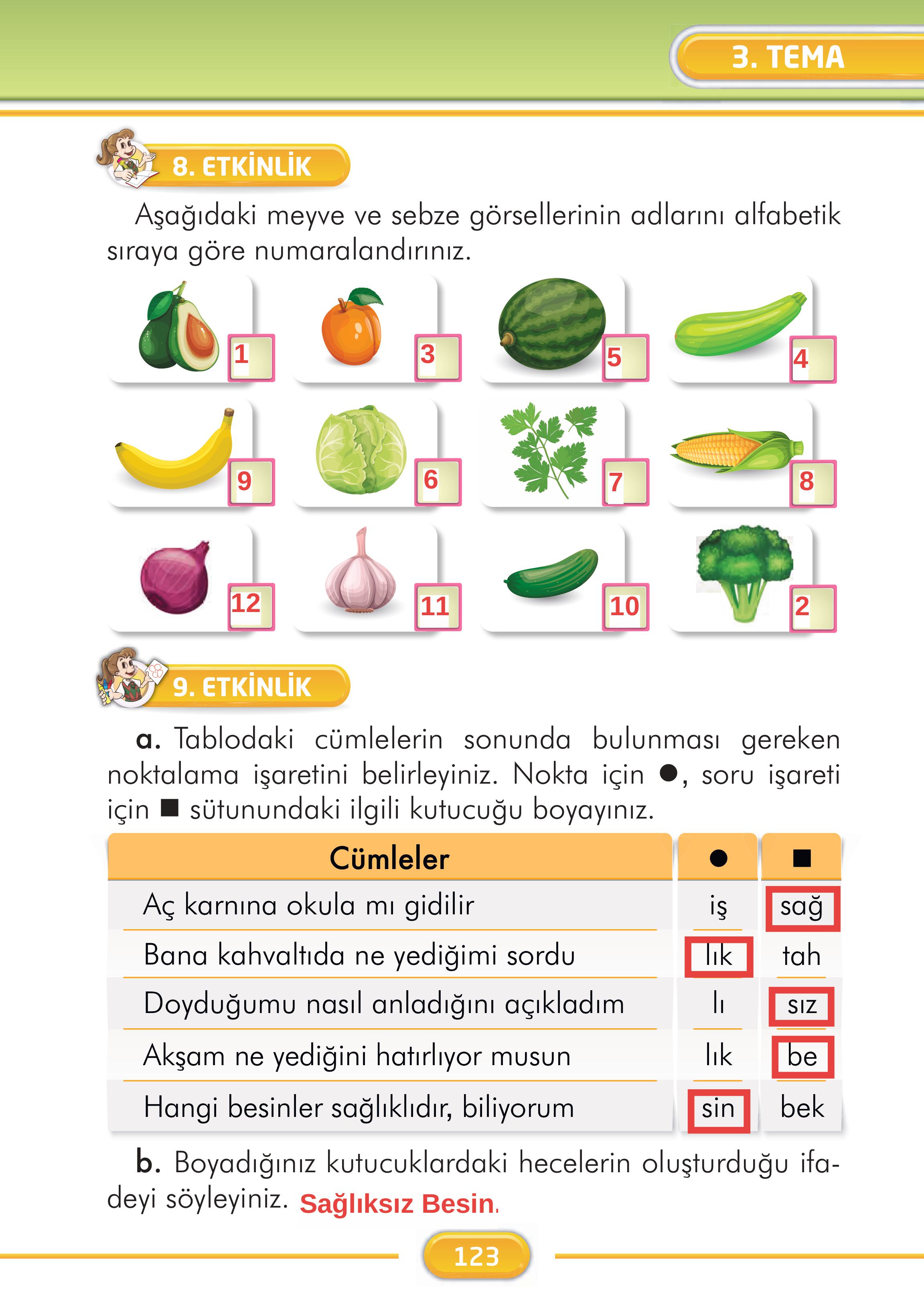 2. Sınıf İlke Yayınları Türkçe Ders Kitabı Sayfa 123 Cevapları