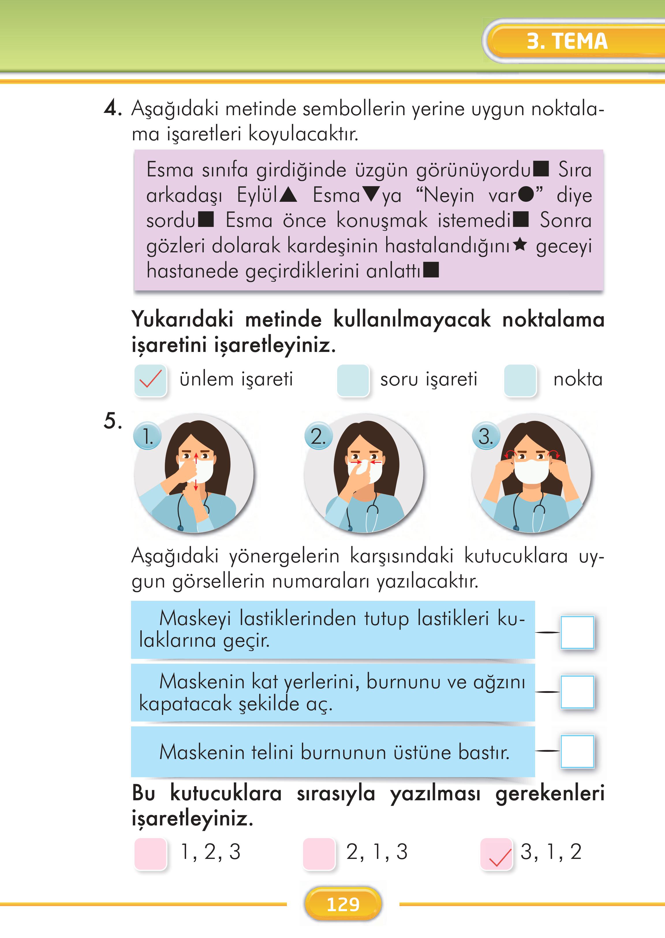 2. Sınıf İlke Yayınları Türkçe Ders Kitabı Sayfa 129 Cevapları