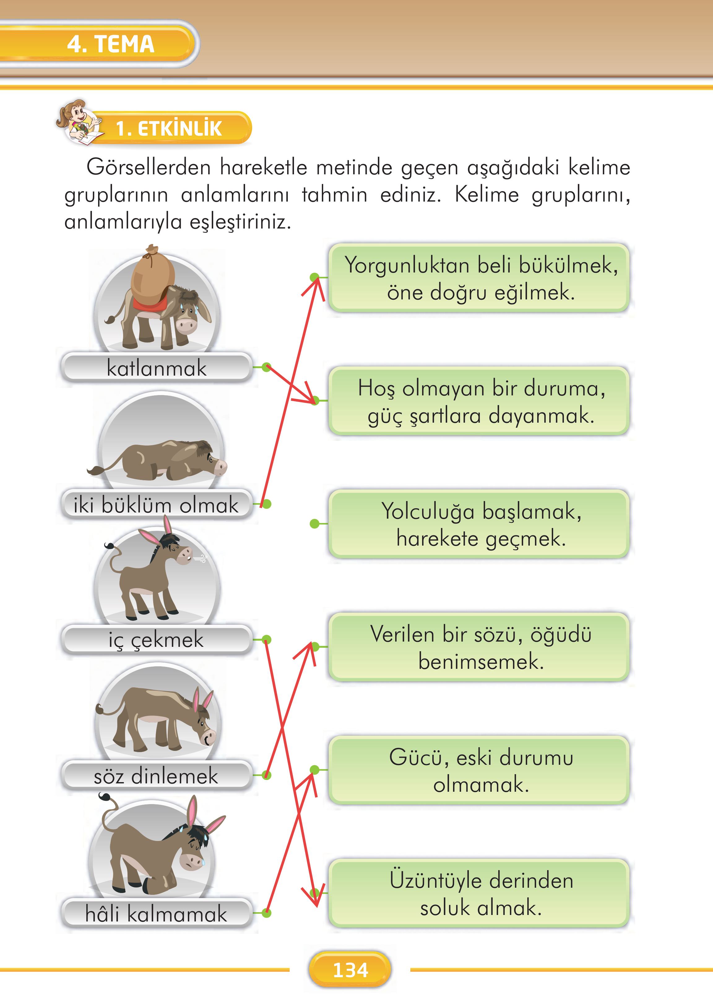 2. Sınıf İlke Yayınları Türkçe Ders Kitabı Sayfa 134 Cevapları