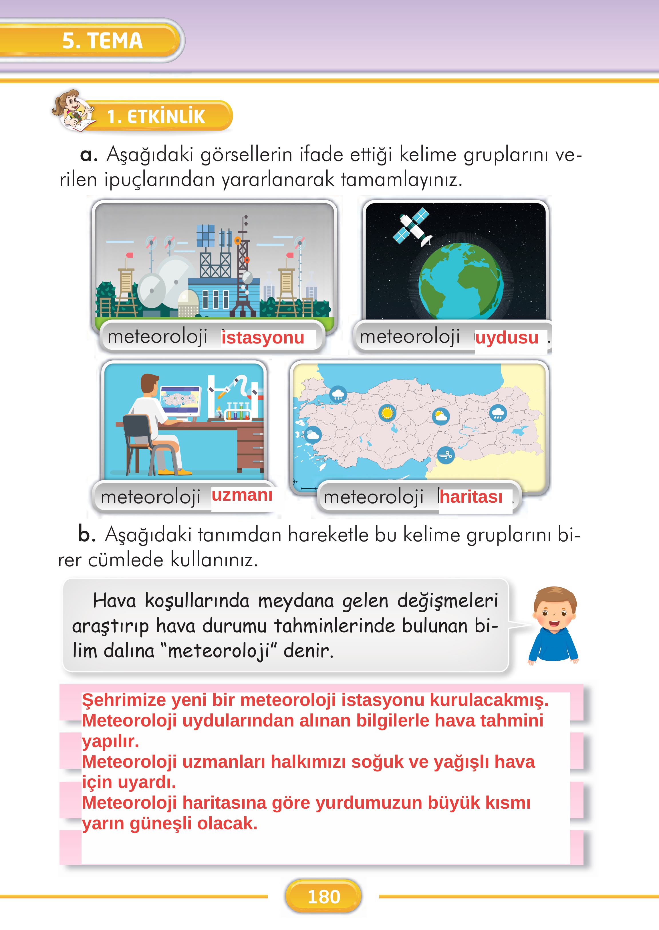 2. Sınıf İlke Yayınları Türkçe Ders Kitabı Sayfa 180 Cevapları