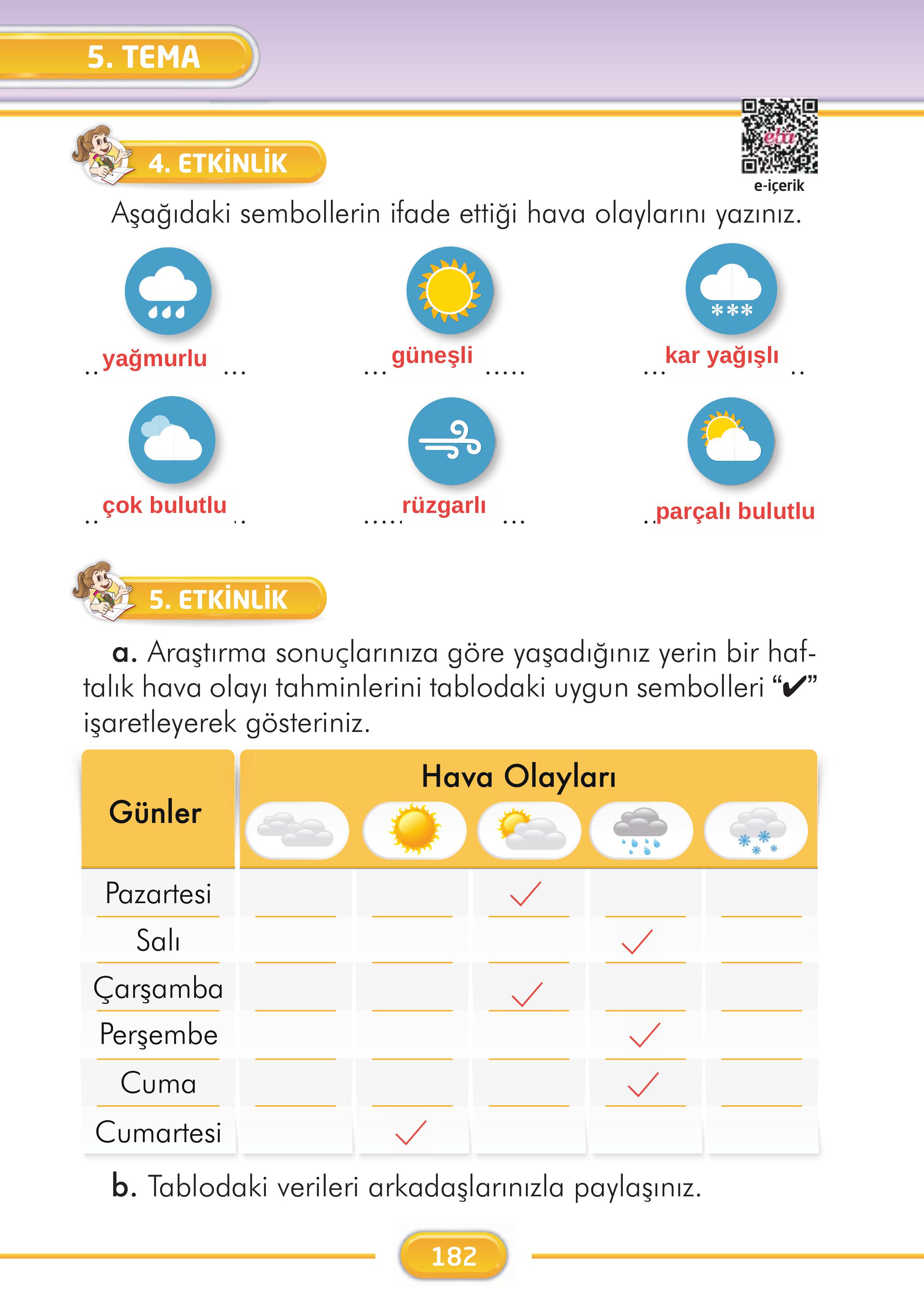 2. Sınıf İlke Yayınları Türkçe Ders Kitabı Sayfa 182 Cevapları