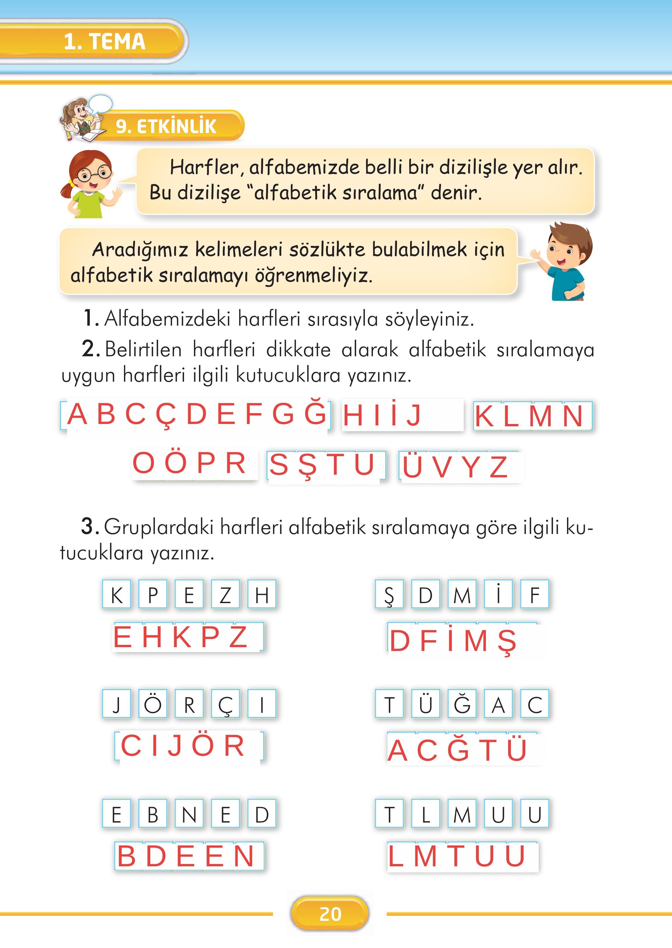 2. Sınıf İlke Yayınları Türkçe Ders Kitabı Sayfa 20 Cevapları