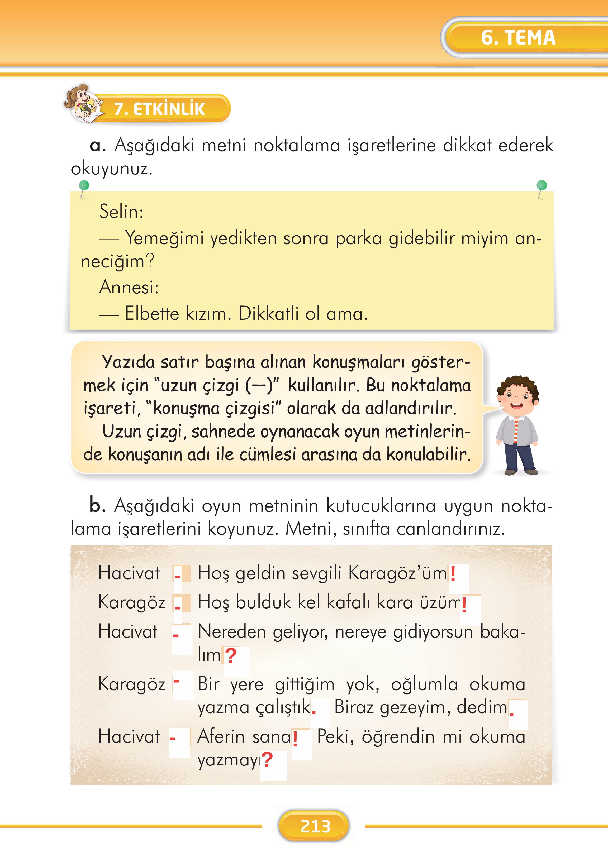 2. Sınıf İlke Yayınları Türkçe Ders Kitabı Sayfa 213 Cevapları