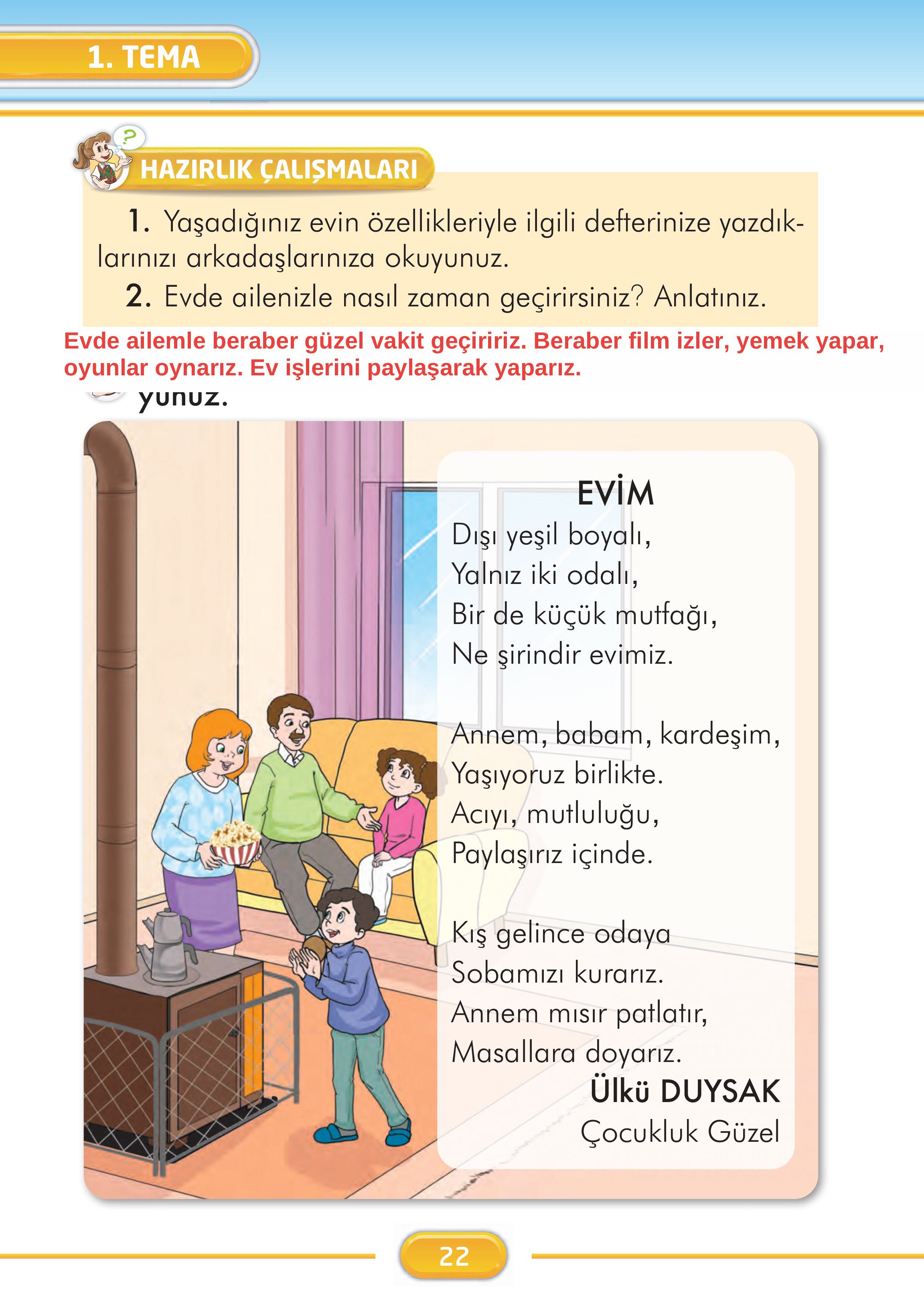 2. Sınıf İlke Yayınları Türkçe Ders Kitabı Sayfa 22 Cevapları