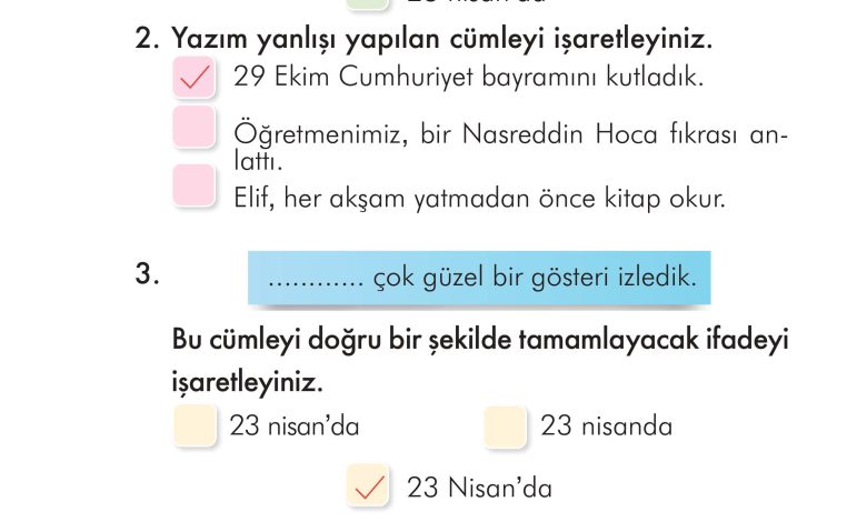 2. Sınıf İlke Yayınları Türkçe Ders Kitabı Sayfa 233 Cevapları