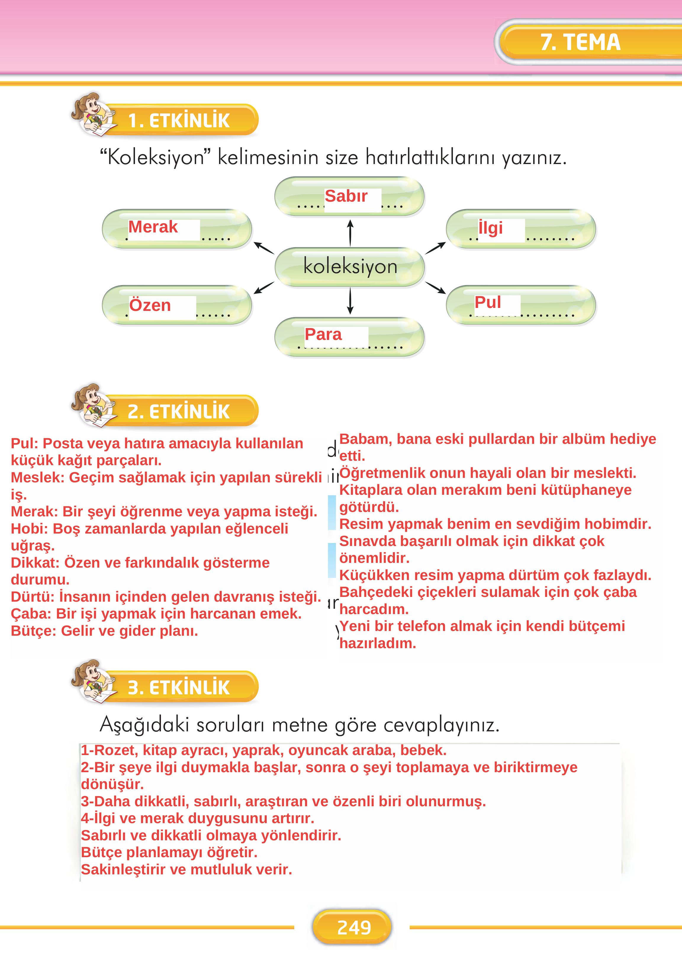 2. Sınıf İlke Yayınları Türkçe Ders Kitabı Sayfa 249 Cevapları