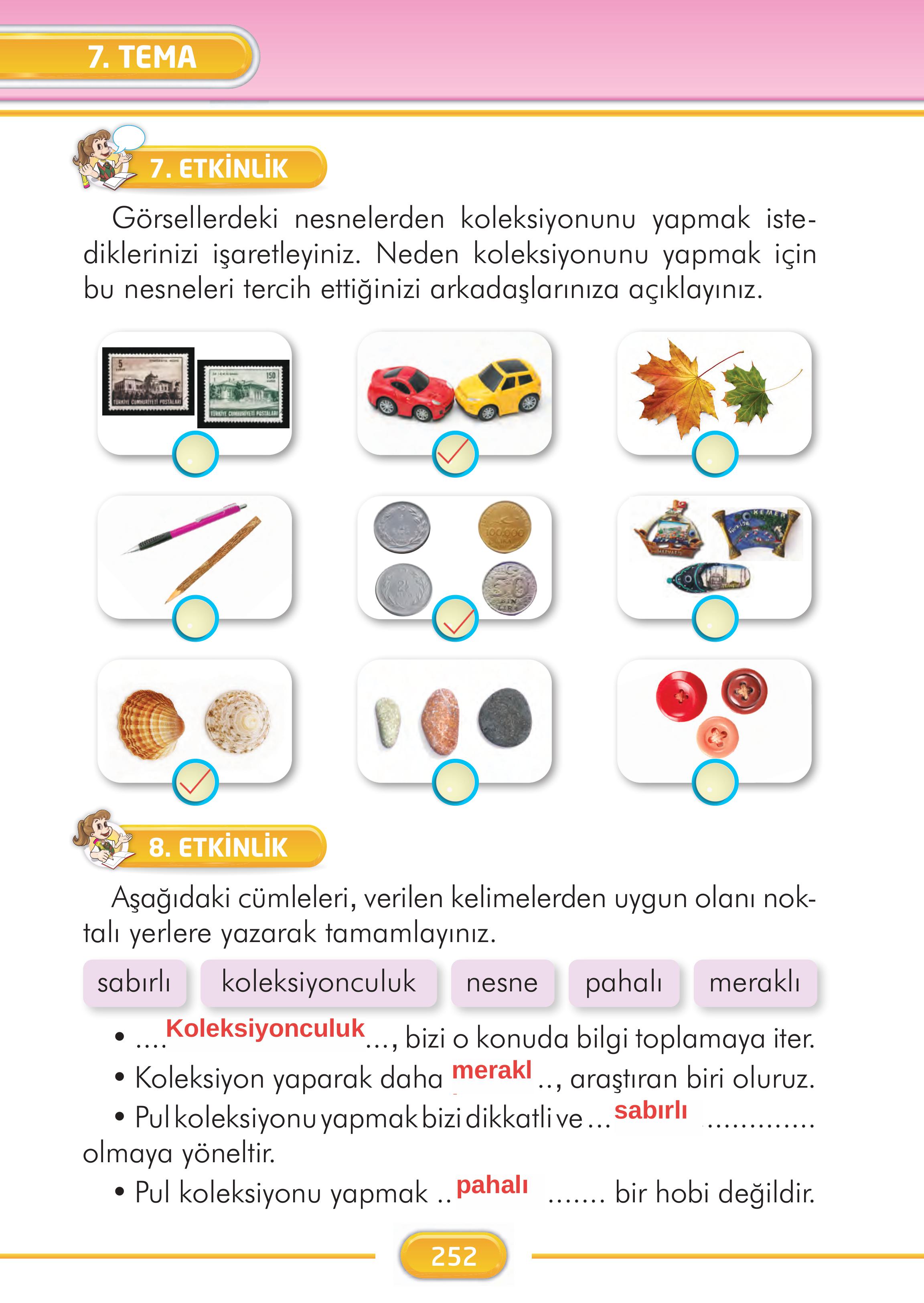 2. Sınıf İlke Yayınları Türkçe Ders Kitabı Sayfa 252 Cevapları