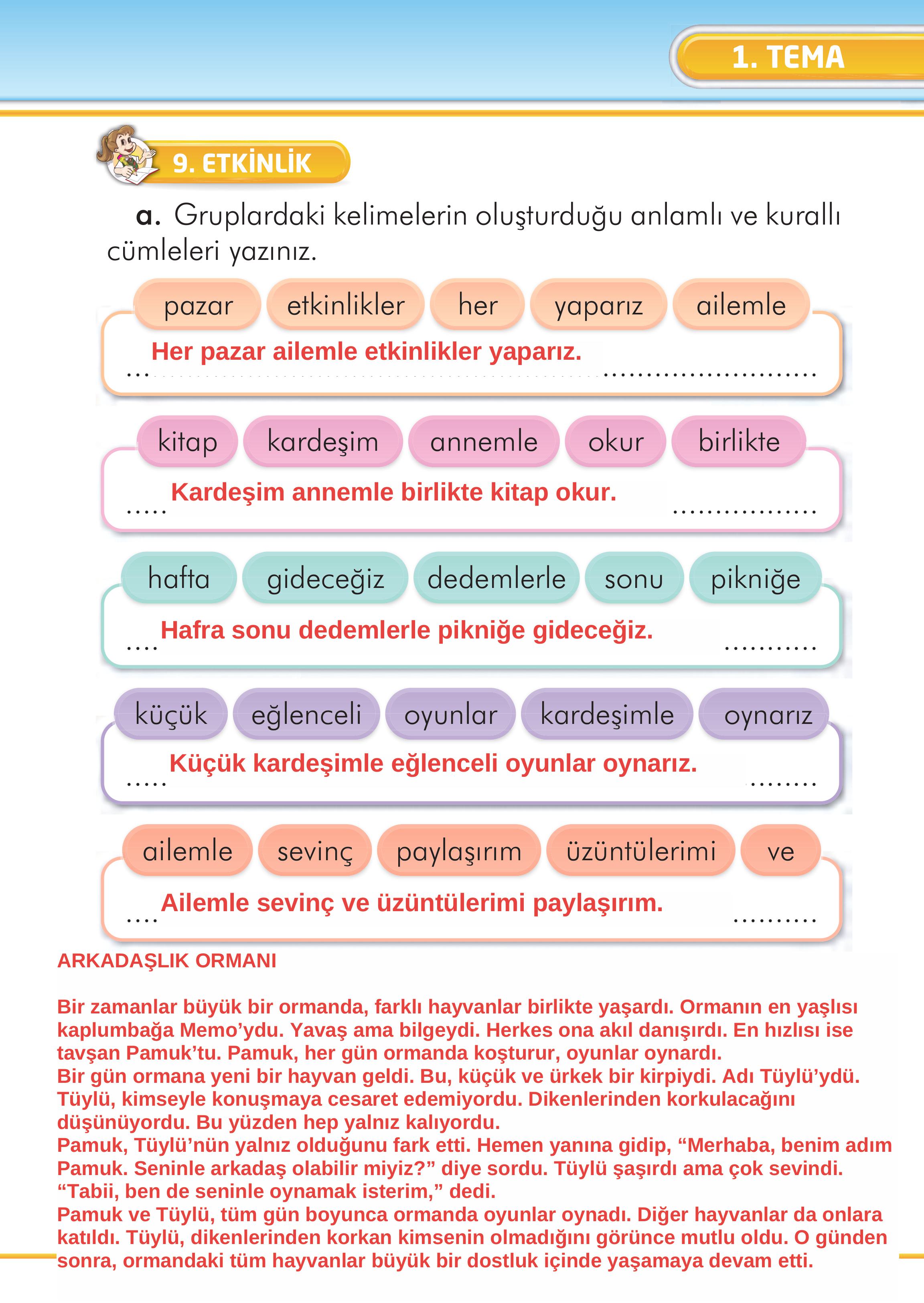 2. Sınıf İlke Yayınları Türkçe Ders Kitabı Sayfa 29 Cevapları