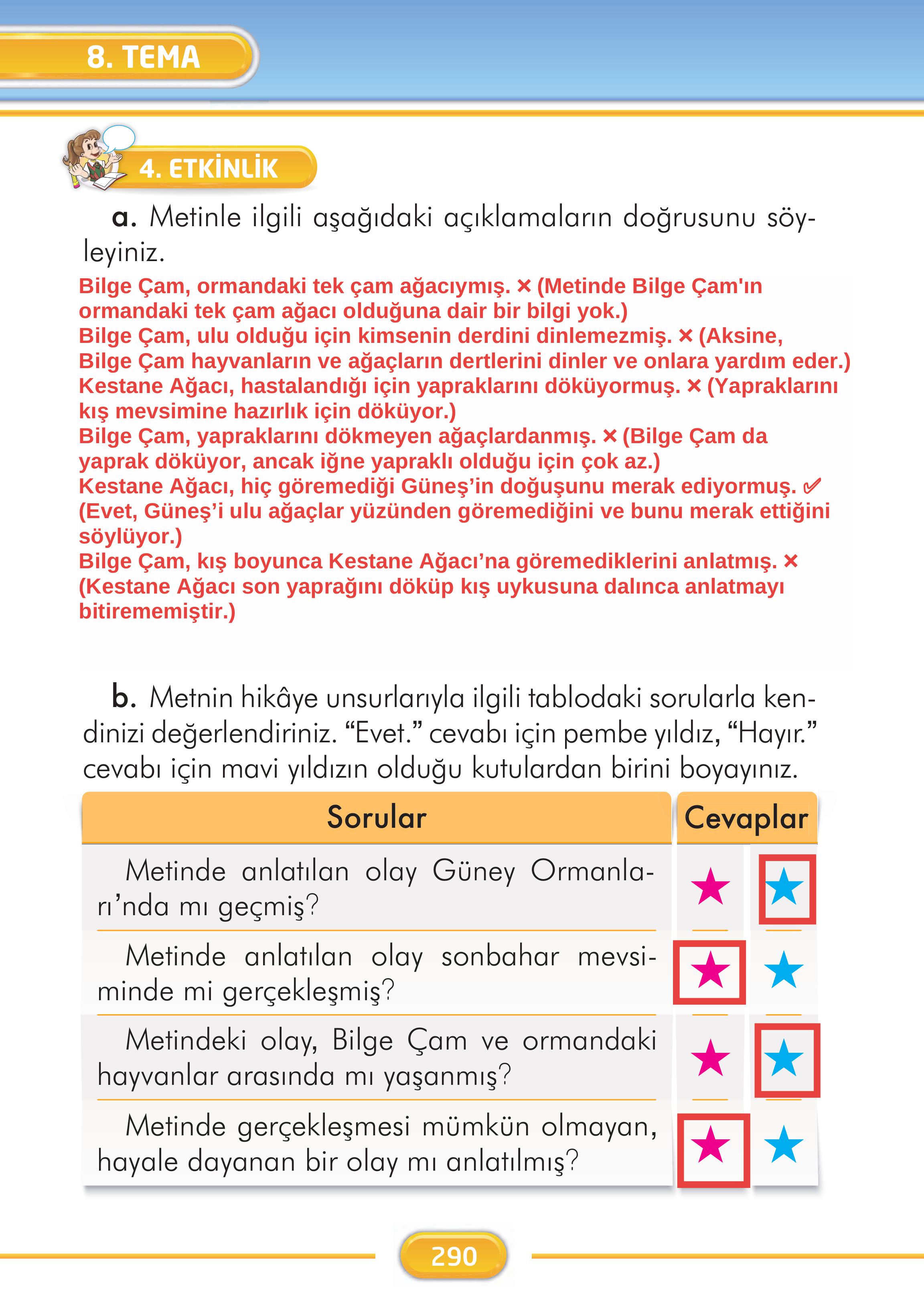 2. Sınıf İlke Yayınları Türkçe Ders Kitabı Sayfa 290 Cevapları