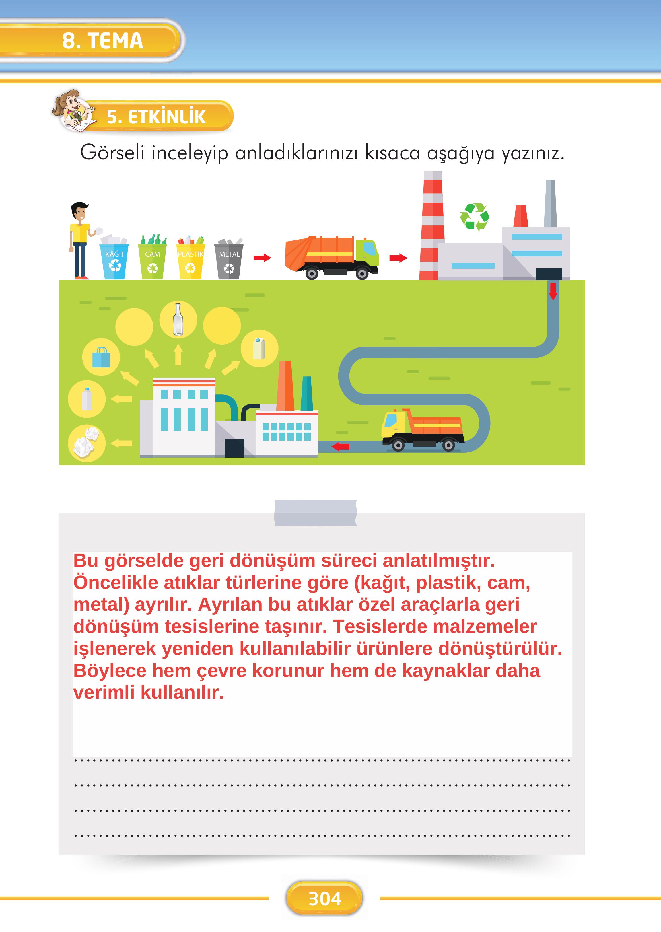 2. Sınıf İlke Yayınları Türkçe Ders Kitabı Sayfa 304 Cevapları