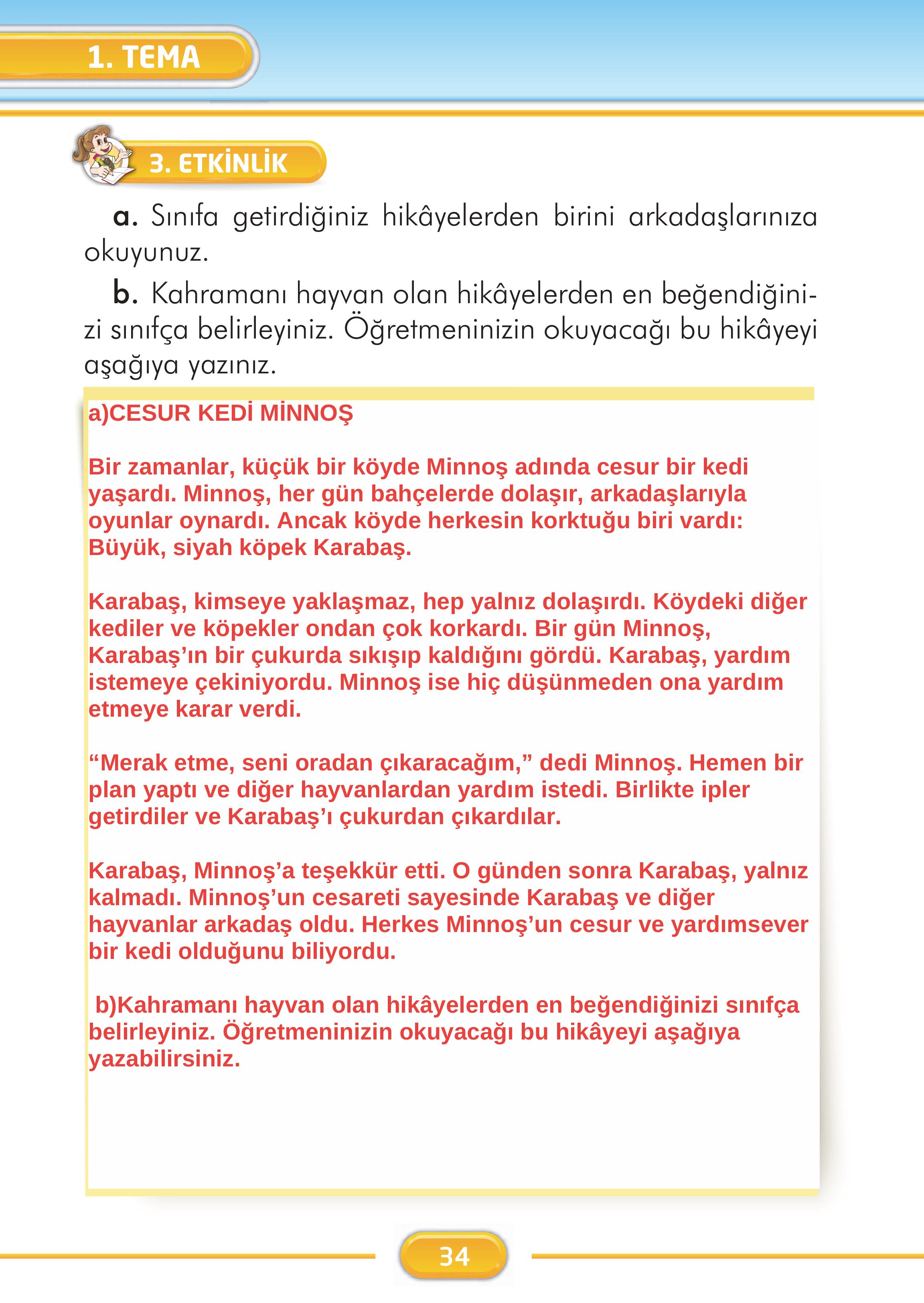 2. Sınıf İlke Yayınları Türkçe Ders Kitabı Sayfa 34 Cevapları